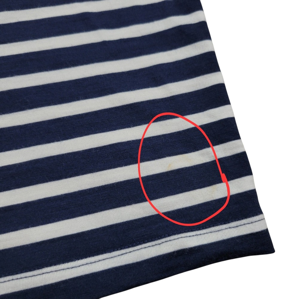 Icebreaker Merino Wool T-Shirt Womens M Blue White Striped Pocket Nautical Tee - Picture 6 of 10